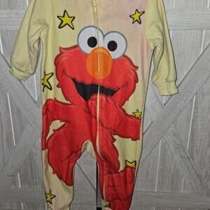 [Y2K KIDS] 2009 Yellow Sesame Street Elmo Footed Pajamas 12 Months